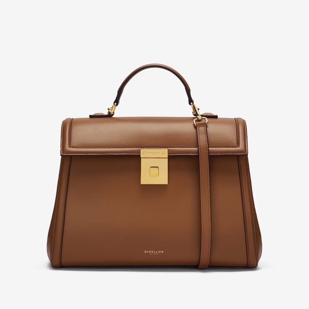 DeMellier Paris Midi Tan Smooth Leather Bag